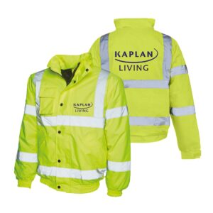 High Visibility Bomber Jacket In Yellow