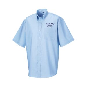 Mens Short Sleeve Classic Oxford Shirt  In Oxford Blue